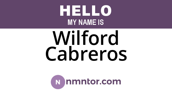 Wilford Cabreros