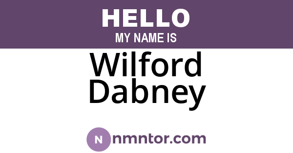 Wilford Dabney