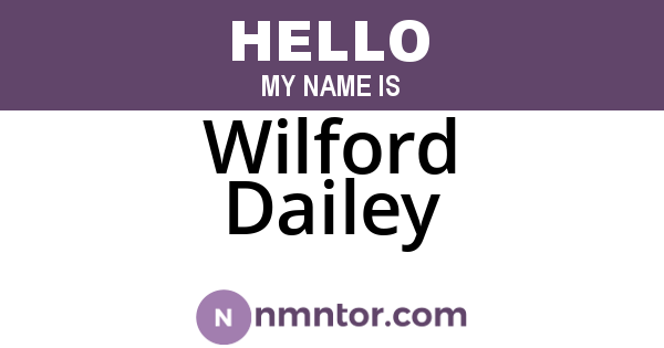 Wilford Dailey