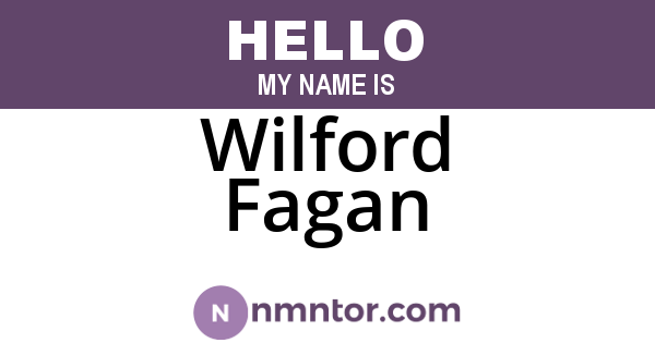 Wilford Fagan