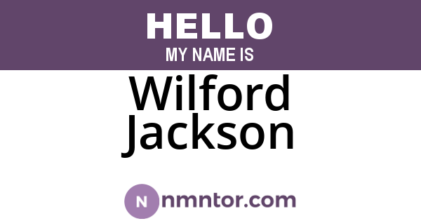 Wilford Jackson