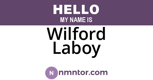 Wilford Laboy
