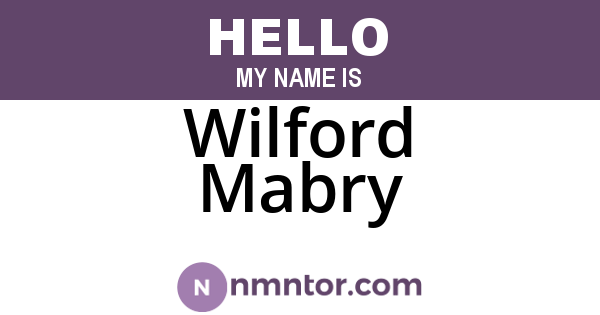 Wilford Mabry