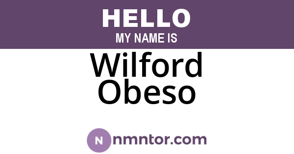 Wilford Obeso