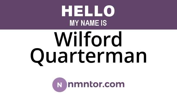 Wilford Quarterman
