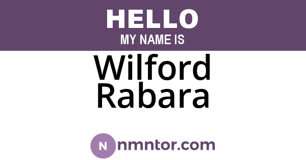 Wilford Rabara