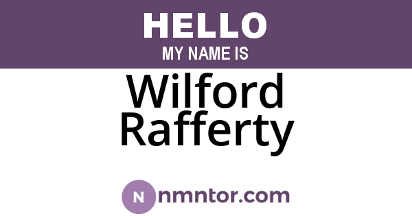 Wilford Rafferty