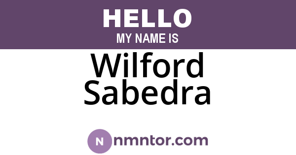 Wilford Sabedra