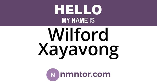 Wilford Xayavong