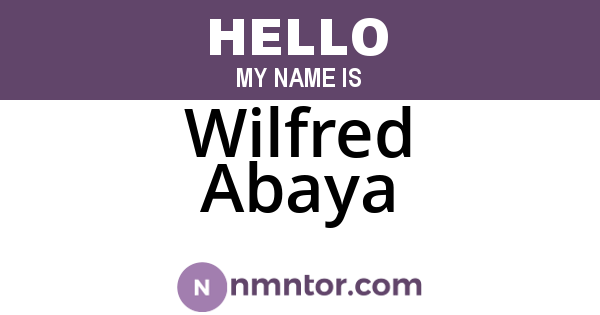Wilfred Abaya