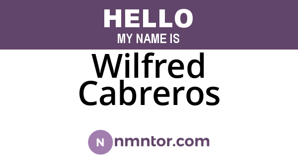 Wilfred Cabreros