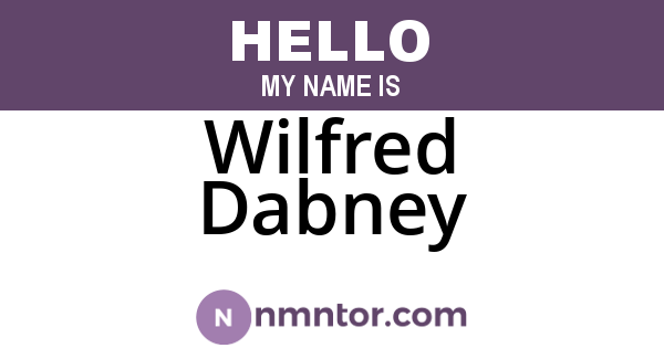 Wilfred Dabney