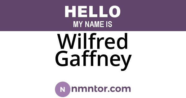 Wilfred Gaffney