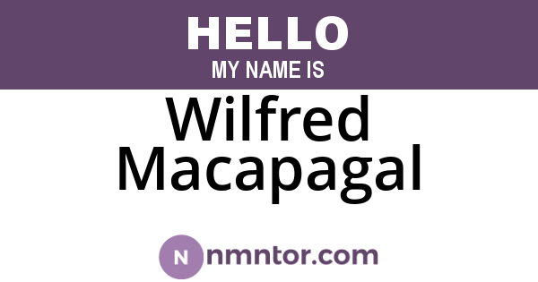Wilfred Macapagal