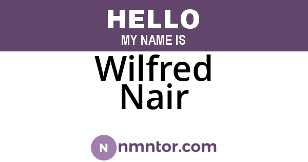 Wilfred Nair