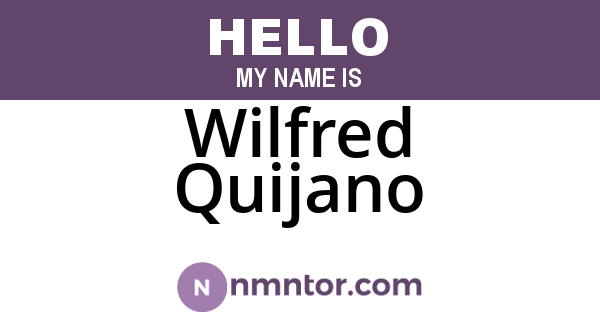 Wilfred Quijano