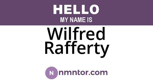 Wilfred Rafferty