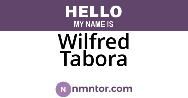 Wilfred Tabora