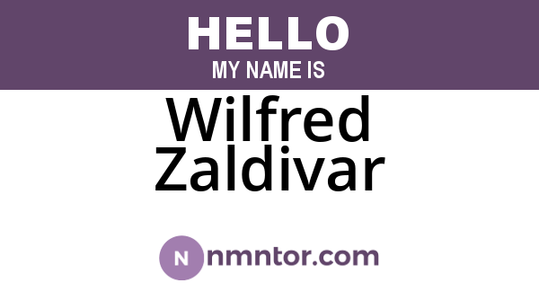 Wilfred Zaldivar