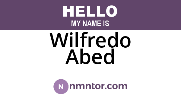 Wilfredo Abed