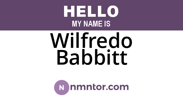 Wilfredo Babbitt