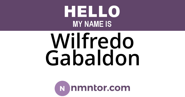 Wilfredo Gabaldon