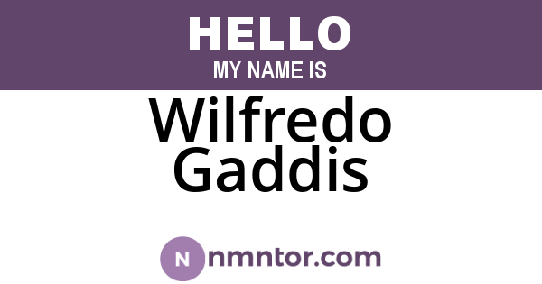 Wilfredo Gaddis