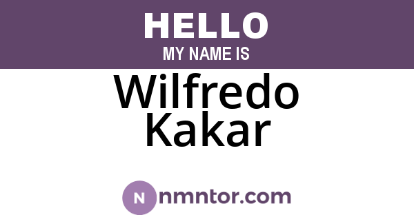 Wilfredo Kakar