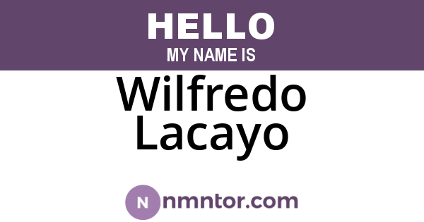 Wilfredo Lacayo