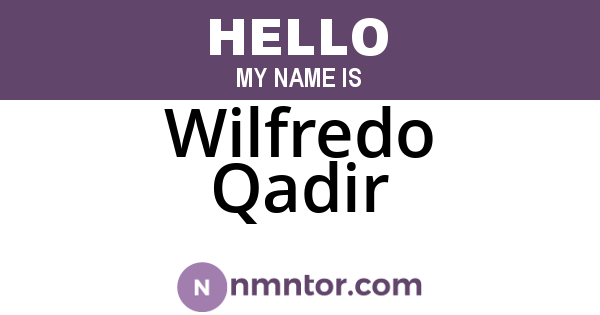 Wilfredo Qadir