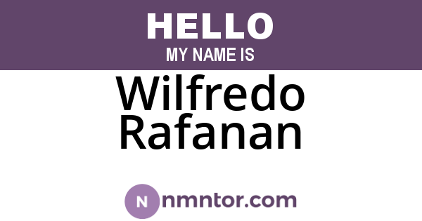 Wilfredo Rafanan