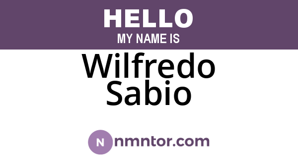 Wilfredo Sabio
