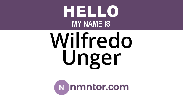 Wilfredo Unger