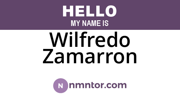 Wilfredo Zamarron