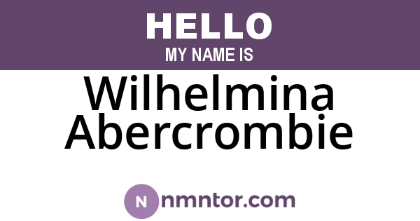 Wilhelmina Abercrombie
