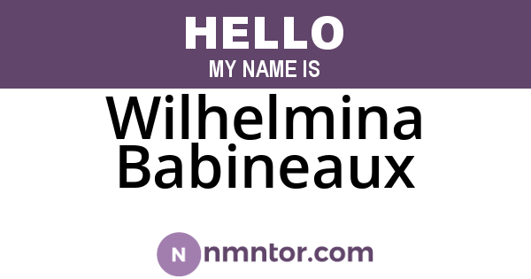 Wilhelmina Babineaux