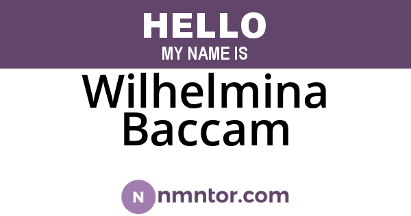 Wilhelmina Baccam