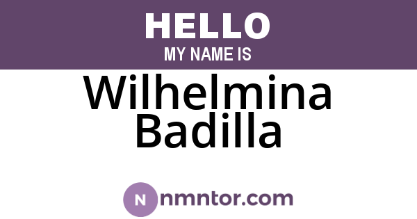 Wilhelmina Badilla