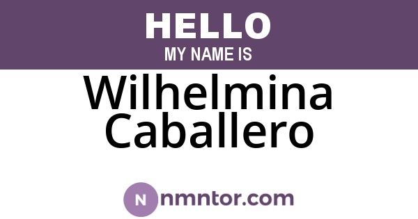 Wilhelmina Caballero