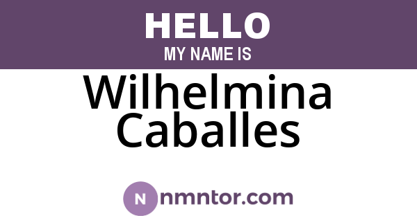 Wilhelmina Caballes