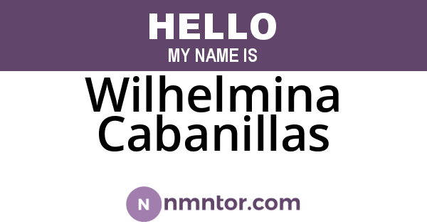 Wilhelmina Cabanillas