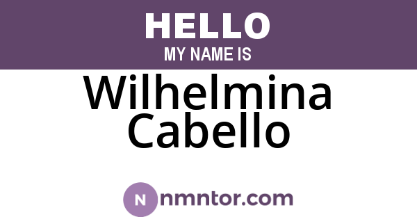 Wilhelmina Cabello