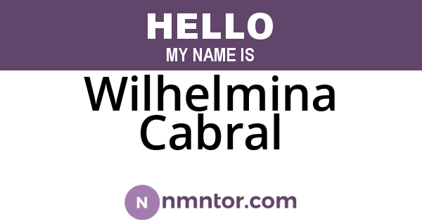 Wilhelmina Cabral