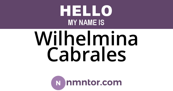 Wilhelmina Cabrales