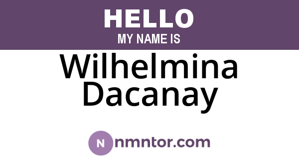 Wilhelmina Dacanay