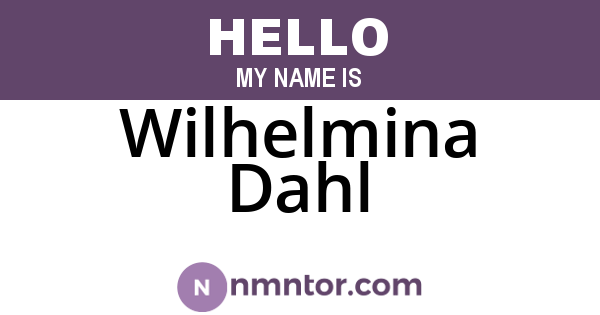 Wilhelmina Dahl