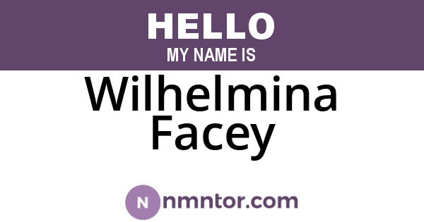 Wilhelmina Facey
