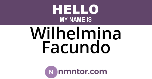 Wilhelmina Facundo