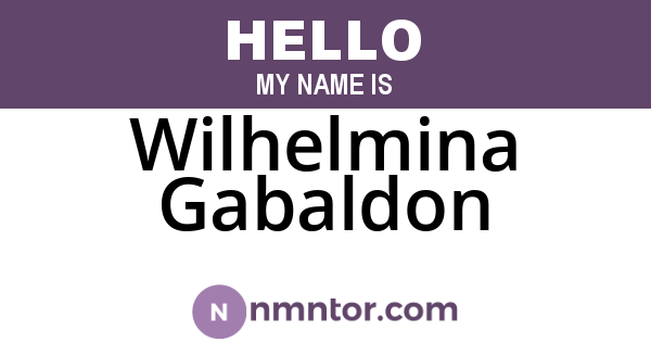 Wilhelmina Gabaldon