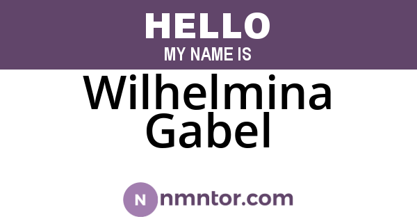 Wilhelmina Gabel